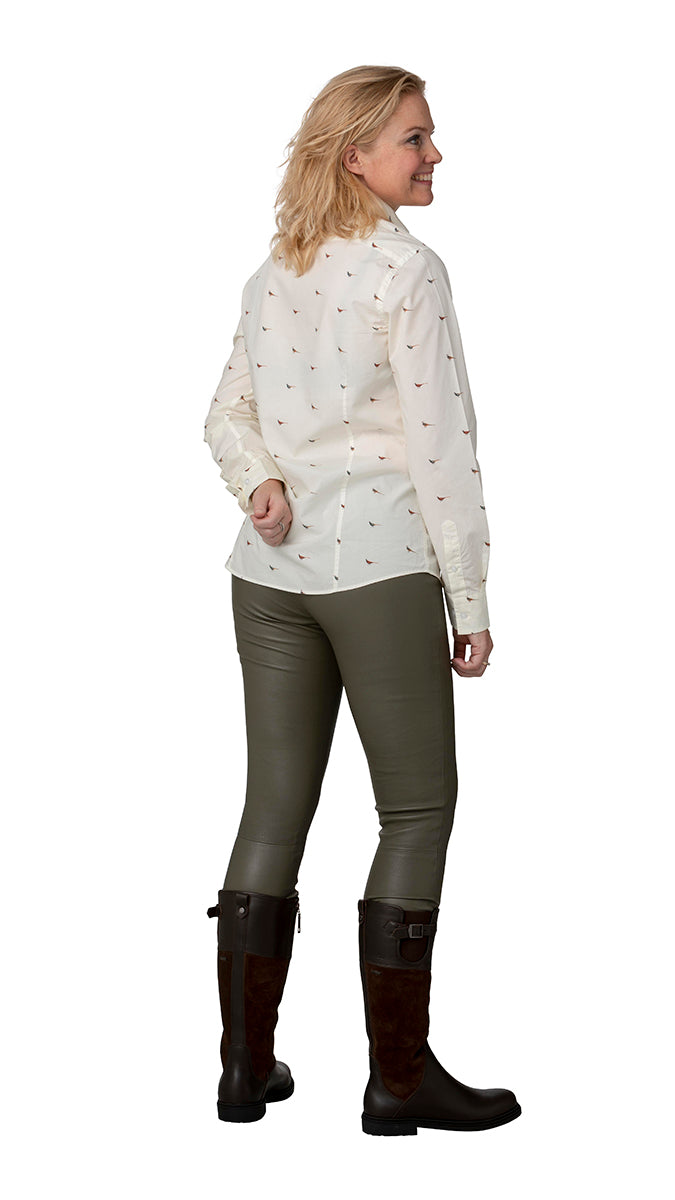 Elysèe Leather Leggings - English Moss