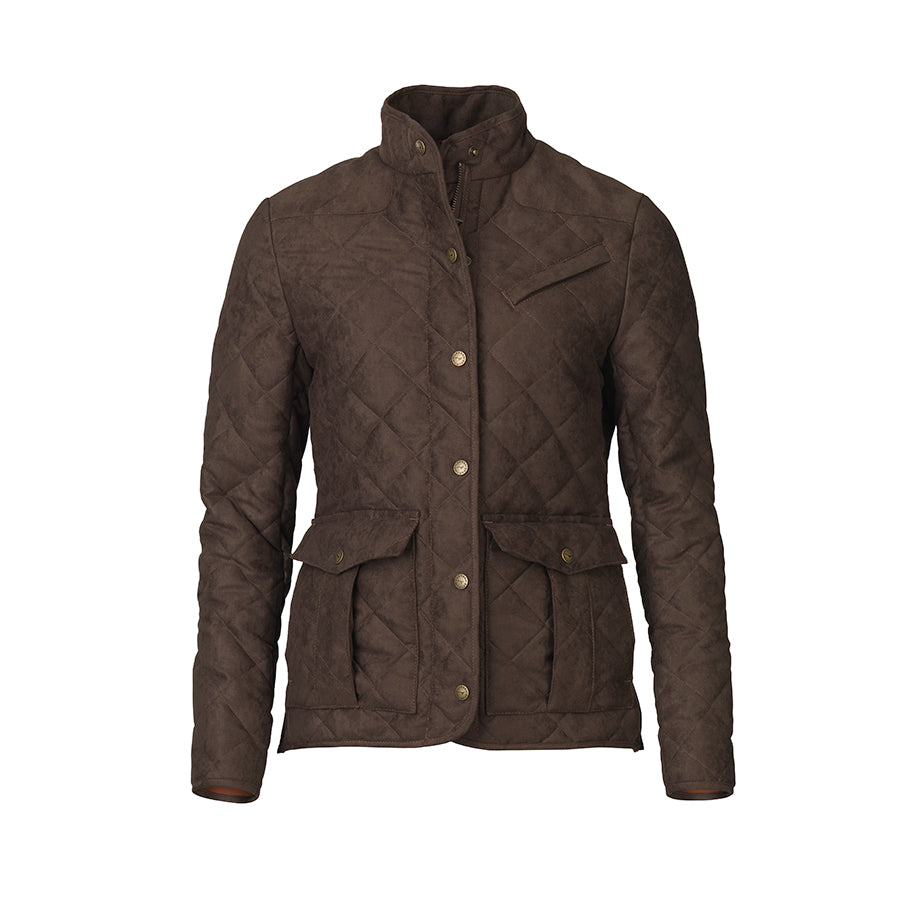 Ladies Hampton Quilted Jacket - Brown