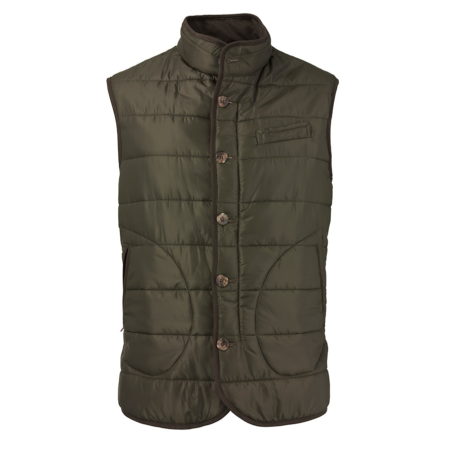 Donnington Quilted Vest - Olive