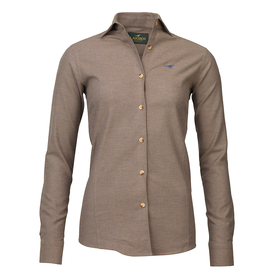 Carrie Brushed Cotton Shirt - Camel